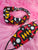 African Headband and Nose mask set ( RED AND YELLOW FABRIC)