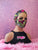 African Headband and Nose mask set ( Pink and black Fabric)