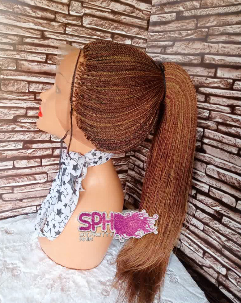 Chichi Colour 27 Curly Knotless Box Braided Wig